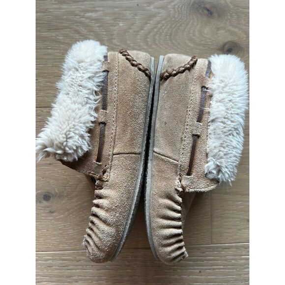 Minnetonka Fur Booties Moccasin Girls Youth size 2 - Picture 6 of 8